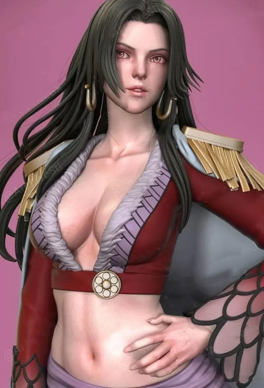 【海贼王】海贼女帝（可分件）-STL下载网_3D打印模型网_3D模型库_3D打印模型素材_3D打印机