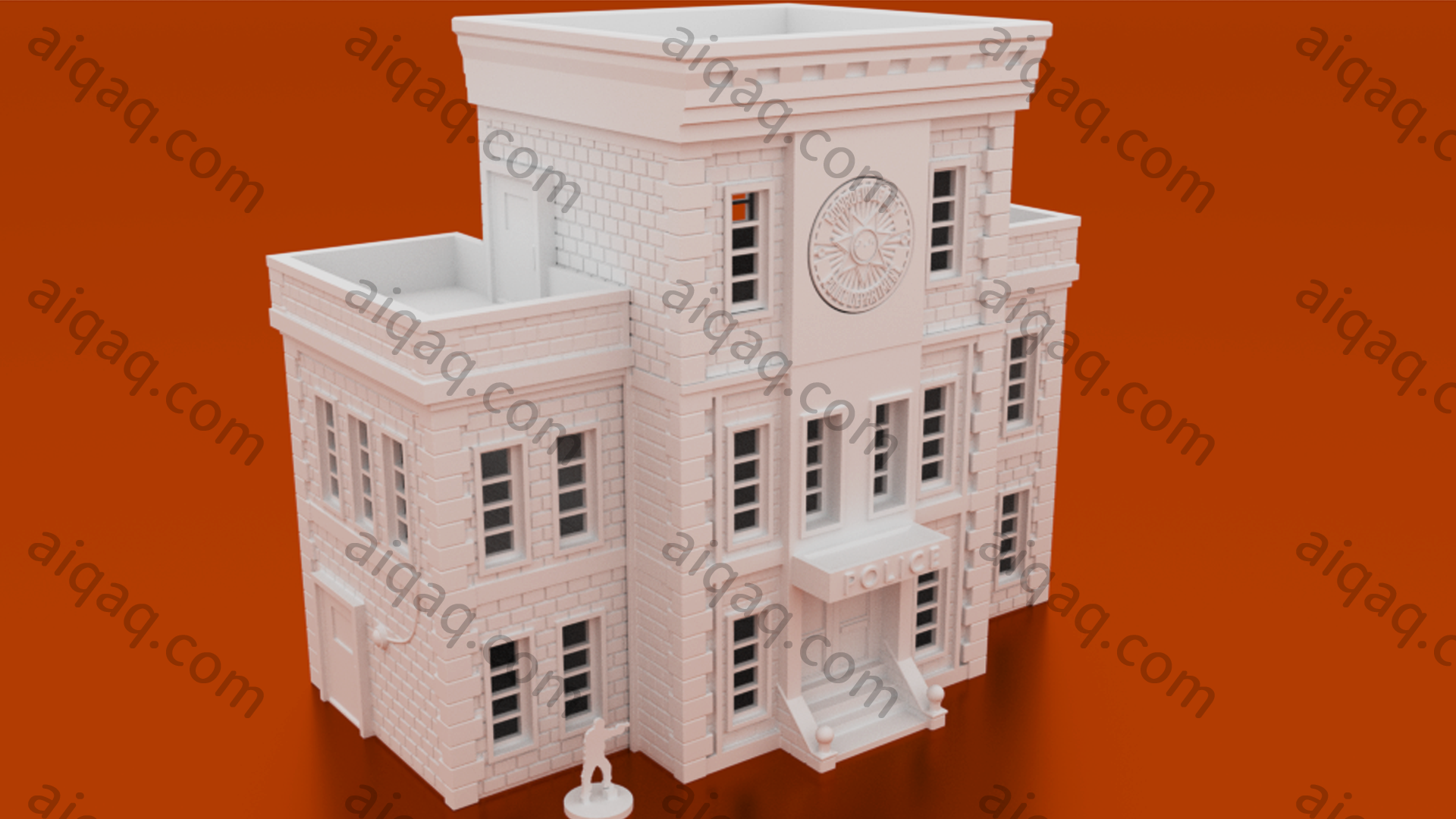 城市派出所-STL下载网_3D打印模型网_3D模型库_3D打印模型素材_3D打印机